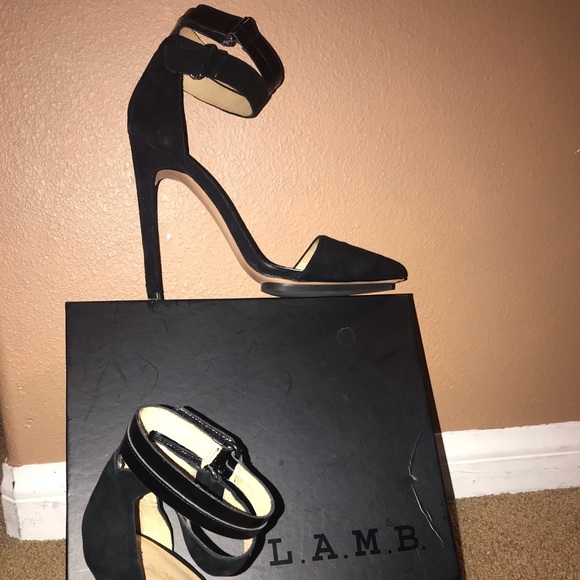 These BLACK ankle double strapped LAMBS are hot!